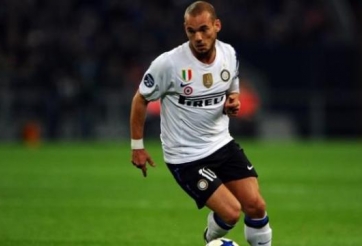 VIDEO: Sneijder 'talon' ghi siêu phẩm trên sân tập