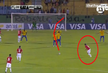 VIDEO: Cú sút phạt thần sầu từ khoảng cách 35m của sao trẻ Chile