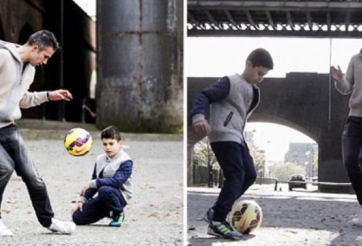 VIDEO: Xem Robin van Persie dạy con trai cách chơi bóng