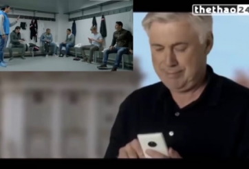 VIDEO: Trò đùa của HLV Ancelotti dành cho các ngôi sao của Real Madrid