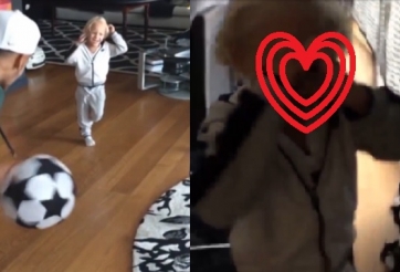 VIDEO: Neymar chơi bóng cùng cậu con trai hâm mộ kình địch Gareth Bale