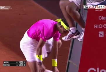 VIDEO: Tình huống hài hước của Nadal ngay trên sân