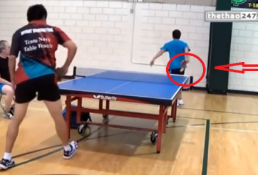 VIDEO: Pha xoay người đánh bóng bàn cực đỉnh