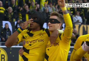 VIDEO: Aubameyang và Reus hóa trang thành Batman & Robin sau khi ghi bàn