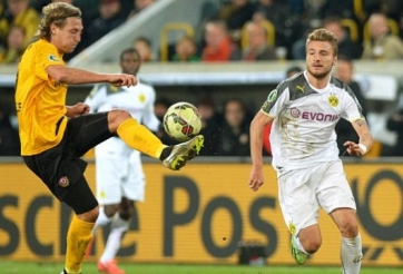 Video clip bàn thắng: Dynamo Dresden 0-2 Dortmund - Người hùng Immobile