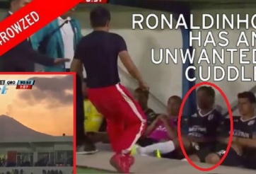VIDEO: Nhân lúc núi lửa hoạt động, fan cuồng lao vào ôm Ronaldinho