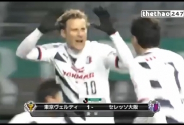 VIDEO: Diego Forlan ghi siêu phẩm từ khoảng cách 30m cho đội bóng Nhật