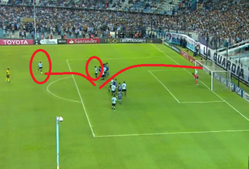 VIDEO: Pha dàn xếp đá phạt đầy sáng tạo ở Copa Libertadores 2015