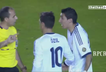 VIDEO: 'Tiền án' nhận 2 thẻ vàng trong 1 phút của Angel Di Maria