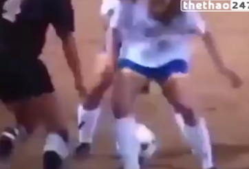 VIDEO: Hai nữ hậu vệ bị xâu kim một cách quá dễ dàng