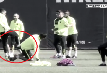 VIDEO: Neymar gây sự chú ý trong buổi tập của Barcelona