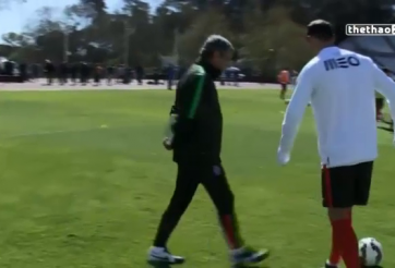 VIDEO: Ronaldo 'học đòi' xâu kim nhưng bất thành