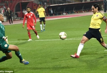 Video clip bàn thắng: Bahrain 0-6 Colombia - Falcao lập cú đúp