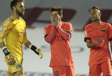 VIDEO: Messi bỏ lỡ khó tin khi đối mặt thủ môn của Celta Vigo