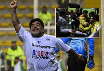 VIDEO: Maradona với hình ảnh không đẹp sau trận đấu từ thiện tại Colombia