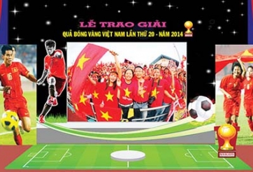 Tối nay trao giải Quả bóng vàng Việt Nam 2014
