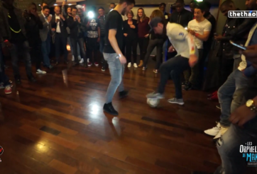 VIDEO: Hazard dễ dàng bị xâu kim khi đối đầu ông vua freestyle