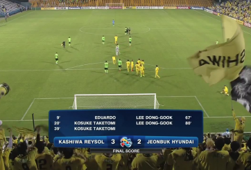 Video clip bàn thắng: Kashiwa Reysol 3-2 Jeonbuk Motors (AFC Champions League)