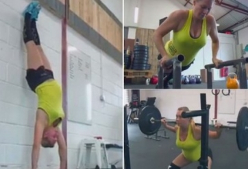 VIDEO: Mang thai 7 tháng vẫn có thể nâng tạ nặng 100kg