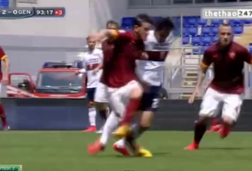 Video clip bàn thắng: Roma 2-0 Genoa (V34 Serie A)