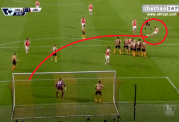 VIDEO: Tình huống Sanchez sút phạt thành bàn