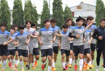 U23 Hàn Quốc tích cực tập luyện chuẩn bị cho trận gặp U23 Việt Nam