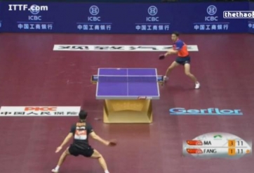 VIDEO: Pha đôi công thế kỷ giữa 2 cao thủ bóng bàn Trung Quốc