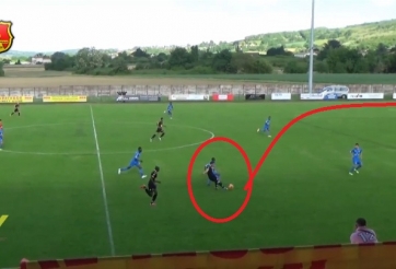 VIDEO: Siêu phẩm lốp bóng của cựu sao Barca ở giải hạng tư Pháp