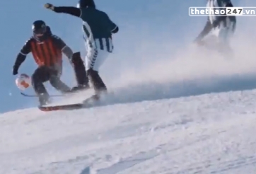 VIDEO: Khi bóng đá kết hợp với trượt tuyết