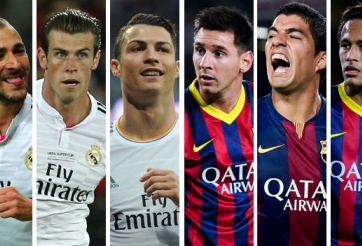 Thống kê: Tam tấu của Barca hơn hẳn Real trong năm 2015