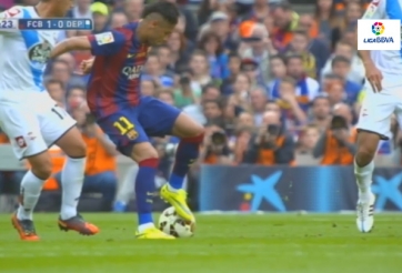 VIDEO: Pha 'xoay compa' đầy ngẫu hứng của Neymar vs Deportivo