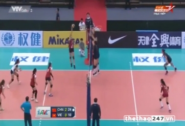 Video bóng chuyền: Set 3 Việt Nam - Trung Quốc