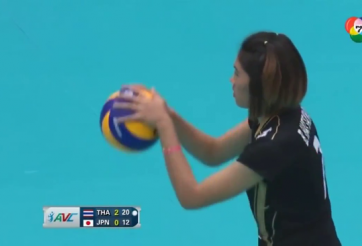 Video bóng chuyền: Nữ Thái Lan 3-0 Nữ Nhật Bản (Tứ kết Giải VĐ châu Á)