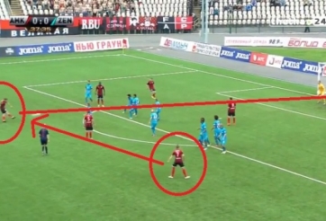 VIDEO: Pha dàn xếp đá phạt cực hay khiến thủ môn phải chôn chân