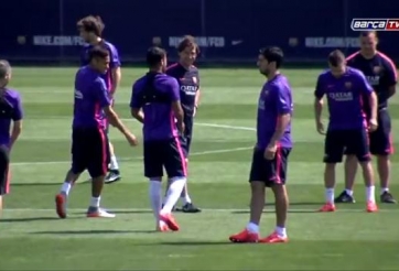 VIDEO: Buổi tập luyện của Barcelona trước thềm chung kết Cúp nhà Vua