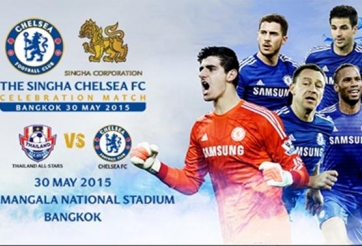 Video clip bàn thắng: Thái Lan All Stars - Chelsea FC (Giao hữu quốc tế)