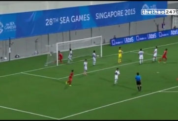 Video SEA Games 28: Tình huống dẫn đến bàn mở tỷ số của U23 Singapore