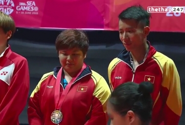 Video SEA Games 28: Lễ trao huy chương đồng cho Quang Linh - Mỹ Trang