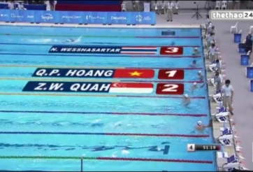 Video SEA Games 28: Hoàng Quý Phước về nhất vòng loại 100m tự do nam