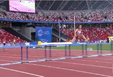 Video SEA Games 28: Nguyễn Thị Huyền giành HCV, phá kỷ lục 400m vượt rào nữ