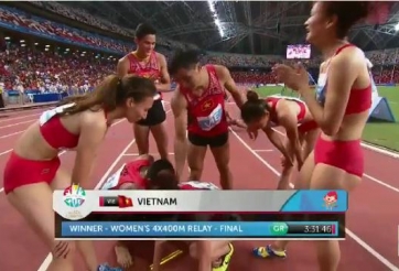 Video SEA Games 28: Đội tiếp sức 4x400m nữ giành HCV, phá kỷ lục tồn tại 24 năm