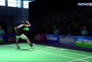 Video cầu lông: Pha cầu ngoạn mục khiến Lee Chong Wei phải thua tâm phục