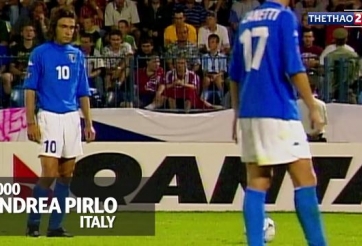 Video danh thủ: Xem Pirlo sút phạt tuyệt đỉnh ở lứa tuổi U21