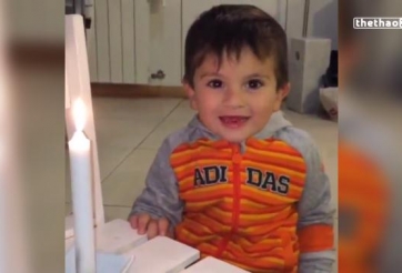 VIDEO: Con trai Messi chúc mừng sinh nhật bố cực kỳ đáng yêu