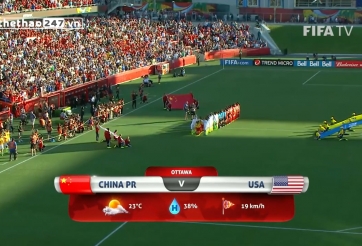 Video bàn thắng: Trung Quốc 0-1 Mỹ (Tứ kết World Cup nữ 2015)