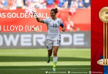 VIDEO: Nữ cầu thủ Mỹ lập siêu phẩm từ giữa sân ở chung kết World Cup 2015