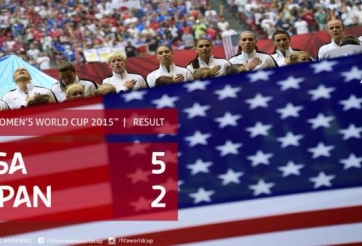 Video Chung kết World Cup bóng đá nữ 2015: Mỹ 5-2 Nhật Bản