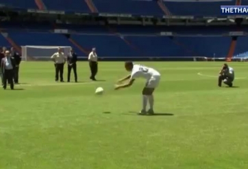 VIDEO: Tân binh Real tâng bóng vụng về trong ngày ra mắt