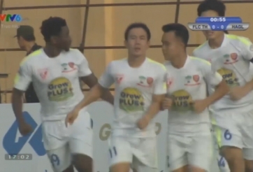 VIDEO: Minh Vương mở tỷ số cho HAGL ngay phút đầu tiên của trận đấu