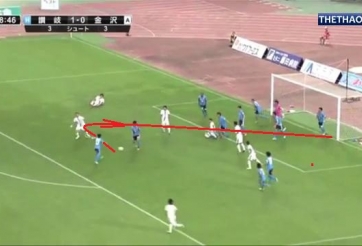 VIDEO: Bàn thắng may mắn khó tin ở giải VĐQG Nhật Bản